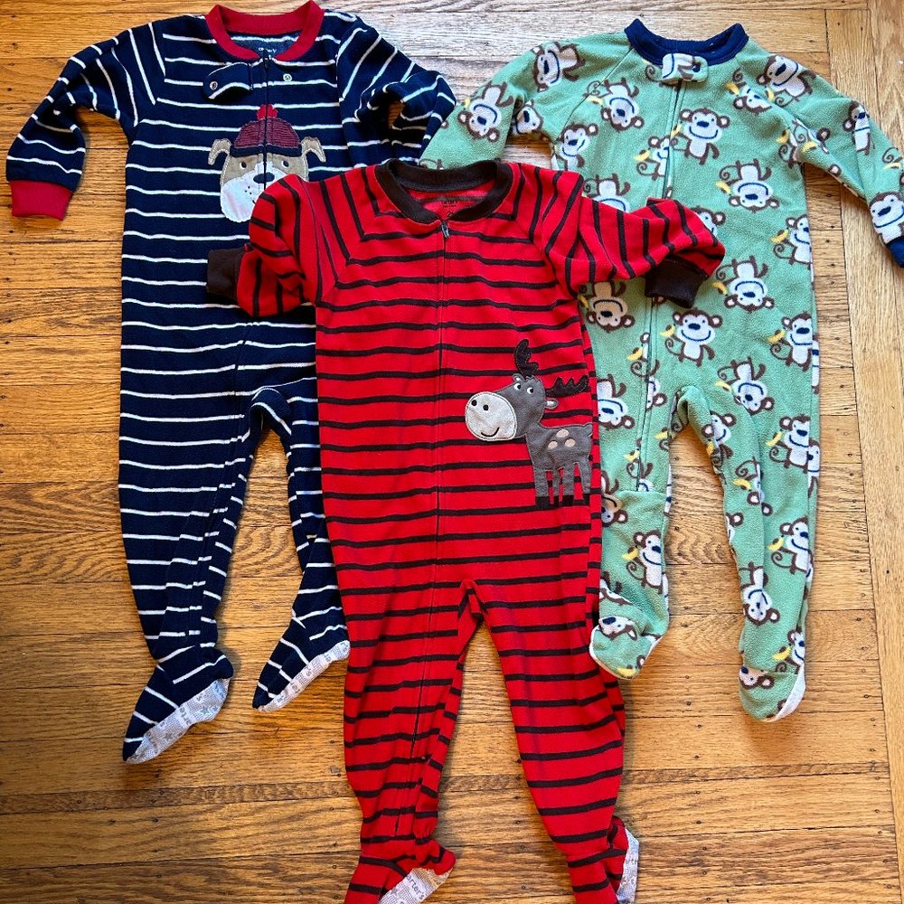 Fleece Footed Pajamas, Size 2T